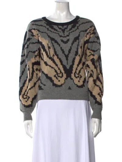 Pre-owned Altuzarra Wool Animal Print Sweater In Grey