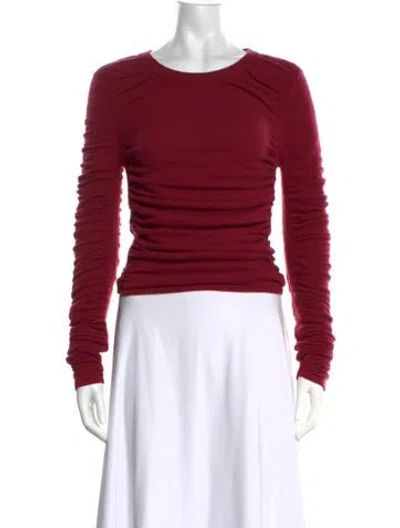 Pre-owned Altuzarra Wool Crew Neck Sweater In Burgundy