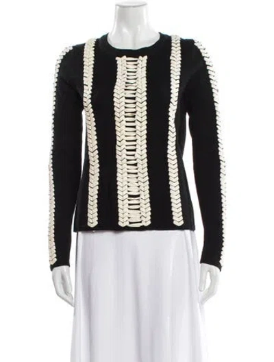 Pre-owned Altuzarra Wool Crew Neck Top In Black