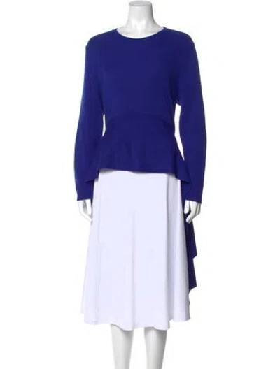 Pre-owned Altuzarra Wool Crew Neck Top In Blue