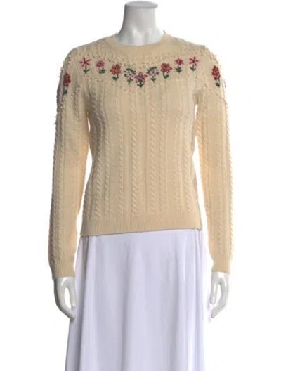 Pre-owned Altuzarra Wool Floral Print Sweater In Neutral