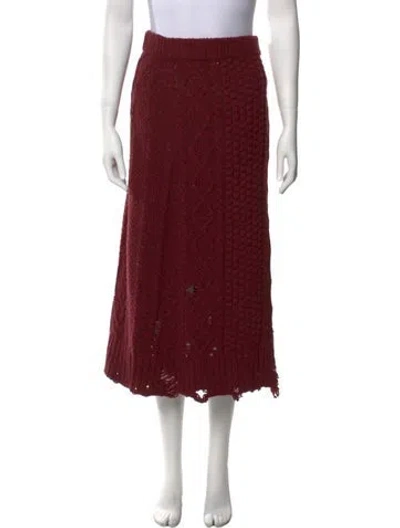 Pre-owned Altuzarra Wool Midi Length Skirt In Red