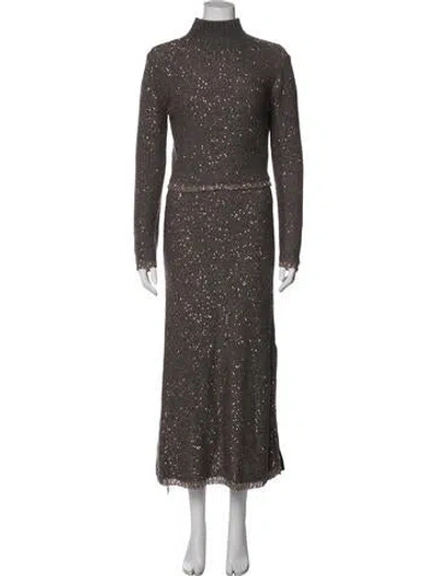 Pre-owned Altuzarra Wool Patterned Skirt Set In Brown