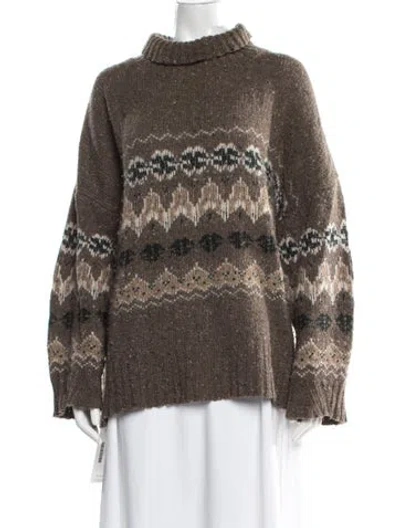 Pre-owned Altuzarra Wool Patterned Sweater In Brown