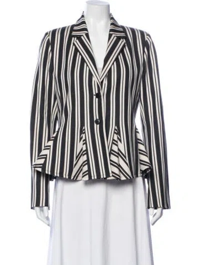 Pre-owned Altuzarra Wool Striped Blazer In Black