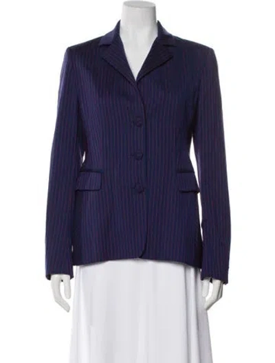 Pre-owned Altuzarra Wool Striped Blazer In Blue