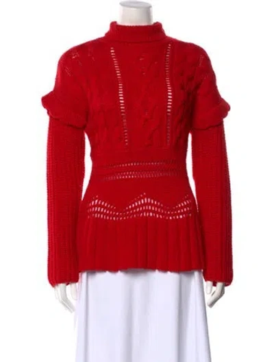 Pre-owned Altuzarra Wool Turtleneck Sweater In Red
