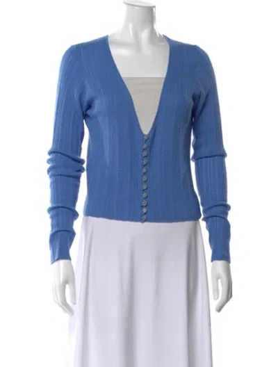 Pre-owned Altuzarra Wool V-neck Sweater In Blue