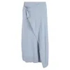 Altuzarra Wrap Midi Skirt In Light Blue Cashmere In Blue