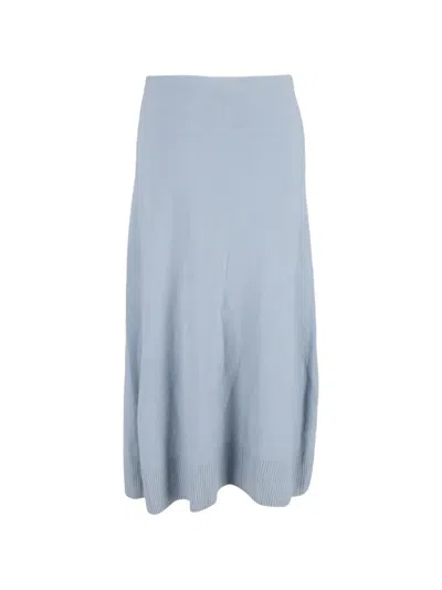 Pre-owned Altuzarra Wrap Rib Midi Skirt In Blue