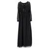 Altuzarra X Target Swiss Dot Maxi Long Sleeve Dress In Black Polyester In Black
