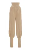 Altuzarra Xander Silk-cotton Knit Pants In Tan