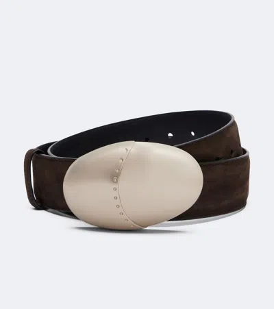 Altuzarra Ying Yang Leather Belt In Brown
