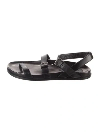 Pre-owned Alumnae Leather Sandals In Black
