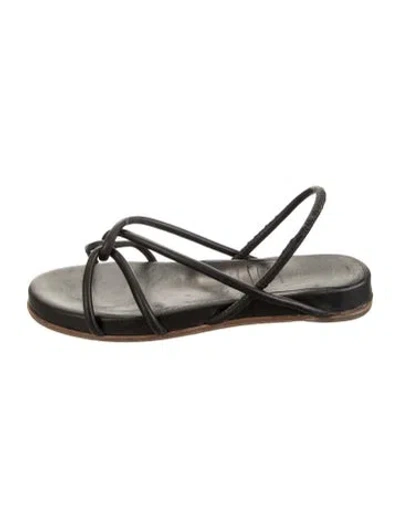 Pre-owned Alumnae Leather Sandals In Black