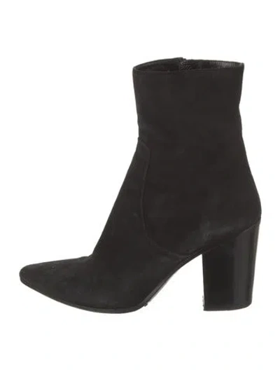 Pre-owned Alumnae Suede Boots In Black