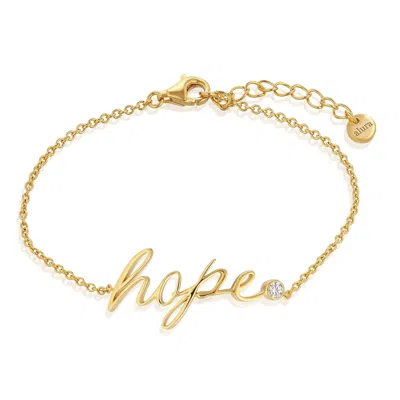 Alura Copenhagen Jewellery Women's Embrace - Charity Hope Bracelet In Gold & Zirconia