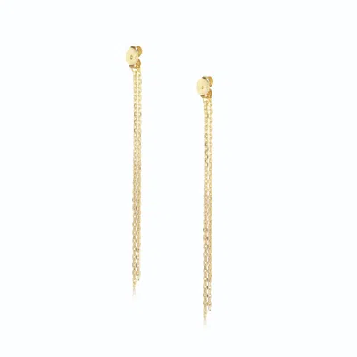 Alura Copenhagen Jewellery Women's Gold Eclipse - Behind The Ear - Earring Locks With Four Chains