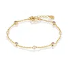 Alura Copenhagen Jewellery Women's Gold Eclipse Bracelet W. Rosa Zirconia & Pearls In Gold