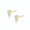 Alura Copenhagen Jewellery Women's Gold Eclipse Earstuds With Zircons In Gold