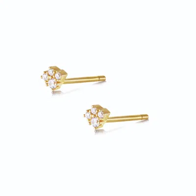 Alura Copenhagen Jewellery Women's Gold Gaia Flower Earstuds Small