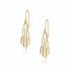 Alura Copenhagen Jewellery Women's Gold Grace - Beautiful Dangle & Drop Earrings With Graphic Waterfall & Zirconia In Gold