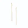 Alura Copenhagen Jewellery Women's Gold Grace - Bow Earrings With Zircons & Chains In Gold