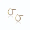 Alura Copenhagen Jewellery Women's Gold Grace -  Earstuds With Spiral And Sparkling Faceted Zircons In Gold