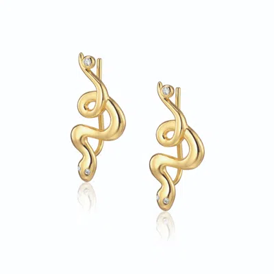 Alura Copenhagen Jewellery Women's Gold Grace - Snake Earstuds