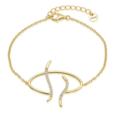 Alura Copenhagen Jewellery Women's Gold Grace Art Deco Bracelet With Zircons