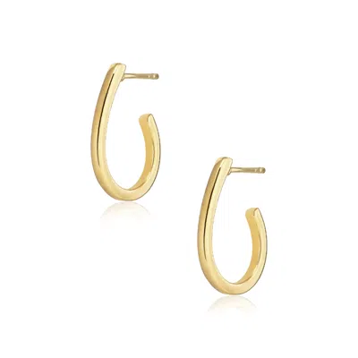 Alura Copenhagen Jewellery Women's Gold Grace Earstud Oval Shaped