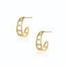 Alura Copenhagen Jewellery Women's Gold Grace Earstuds With Zirkons In Gold