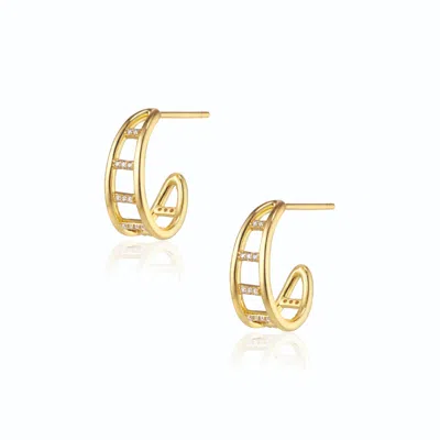 Alura Copenhagen Jewellery Women's Gold Grace Earstuds With Zirkons