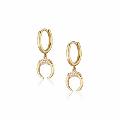 Alura Copenhagen Jewellery Women's Gold Grace Horn Hoops
