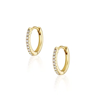 Alura Copenhagen Jewellery Women's Gold Grace Mini Hoops W. Zirconia