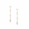 Alura Copenhagen Jewellery Women's Gold Ocean - Pearl Earstud With Three Pearls & Chain In Gold