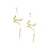 Alura Copenhagen Jewellery Women's Gold Ocean - Spiral Earrings W. Pearls In Gold