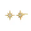 Alura Copenhagen Jewellery Women's Gold Venus - Star Earstuds With Zircons In Gold