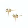 Alura Copenhagen Jewellery Women's Gold Venus - Sunrise Earstuds With Sparkling Zircons In Gold