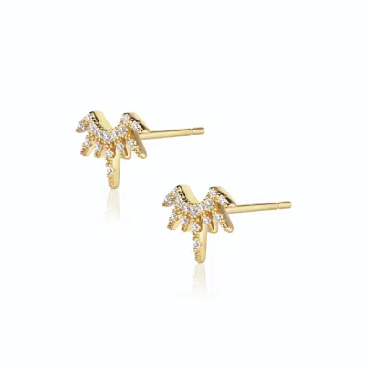 Alura Copenhagen Jewellery Women's Gold Venus - Sunrise Earstuds With Sparkling Zircons