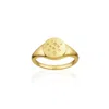 Alura Copenhagen Jewellery Women's Gold Venus Signet Ring With Stars