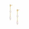 Alura Copenhagen Jewellery Women's Gold / White Ocean Earstud With Pearls & Seasnail