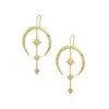 Alura Copenhagen Jewellery Women's Gold / White Venus Moon & Stars Earrings In Multi