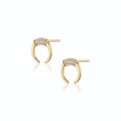 Alura Copenhagen Jewellery Women's Grace - Earstud " Horn Of Plenty" With Zircons - Gold
