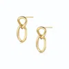 Alura Copenhagen Jewellery Women's Grace - Unique Earrings With Twisted Rings - Gold In Gold