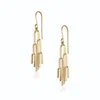 Alura Copenhagen Jewellery Women's Grace Dangle & Drop Earrings With Graphic Waterfall - Gold In Gold