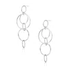 Alura Copenhagen Jewellery Women's Grace Dangle & Drop Earrings With Rings Silver