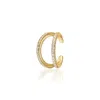 Alura Copenhagen Jewellery Women's Grace Ear Cuff - Double - Zirconia - Gold In Gold