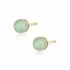 Alura Copenhagen Jewellery Women's Green / Gold Ocean Earstud With Aventurine In Multi