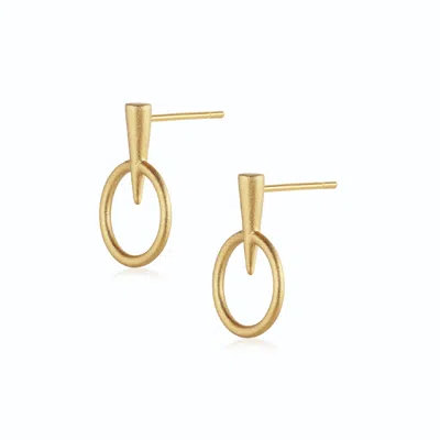 Alura Copenhagen Jewellery Women's Ishtar Drop Cone Earrings - Gold